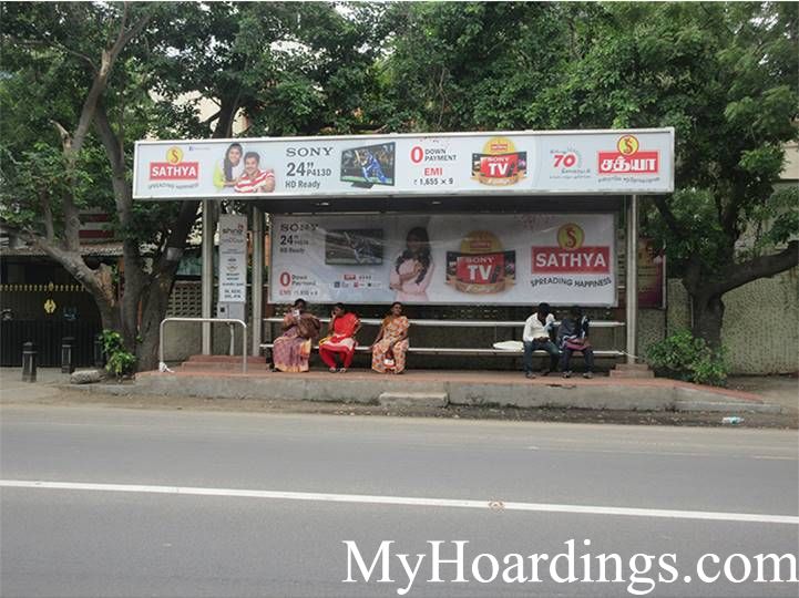 Besant Nagar Chruch Bus Stop advertising, Advertising Company Chennai, Flex Banner in Chennai